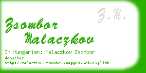 zsombor malaczkov business card